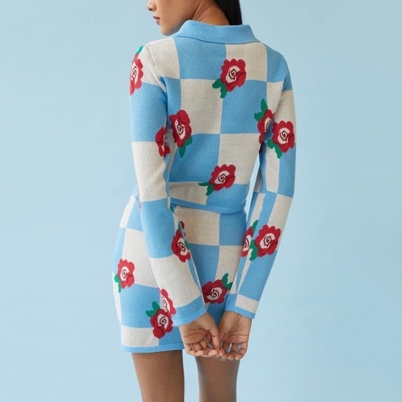 Glamorous Rose Checkerboard Top and Skirt Set Sz Med - Picture 7 of 13